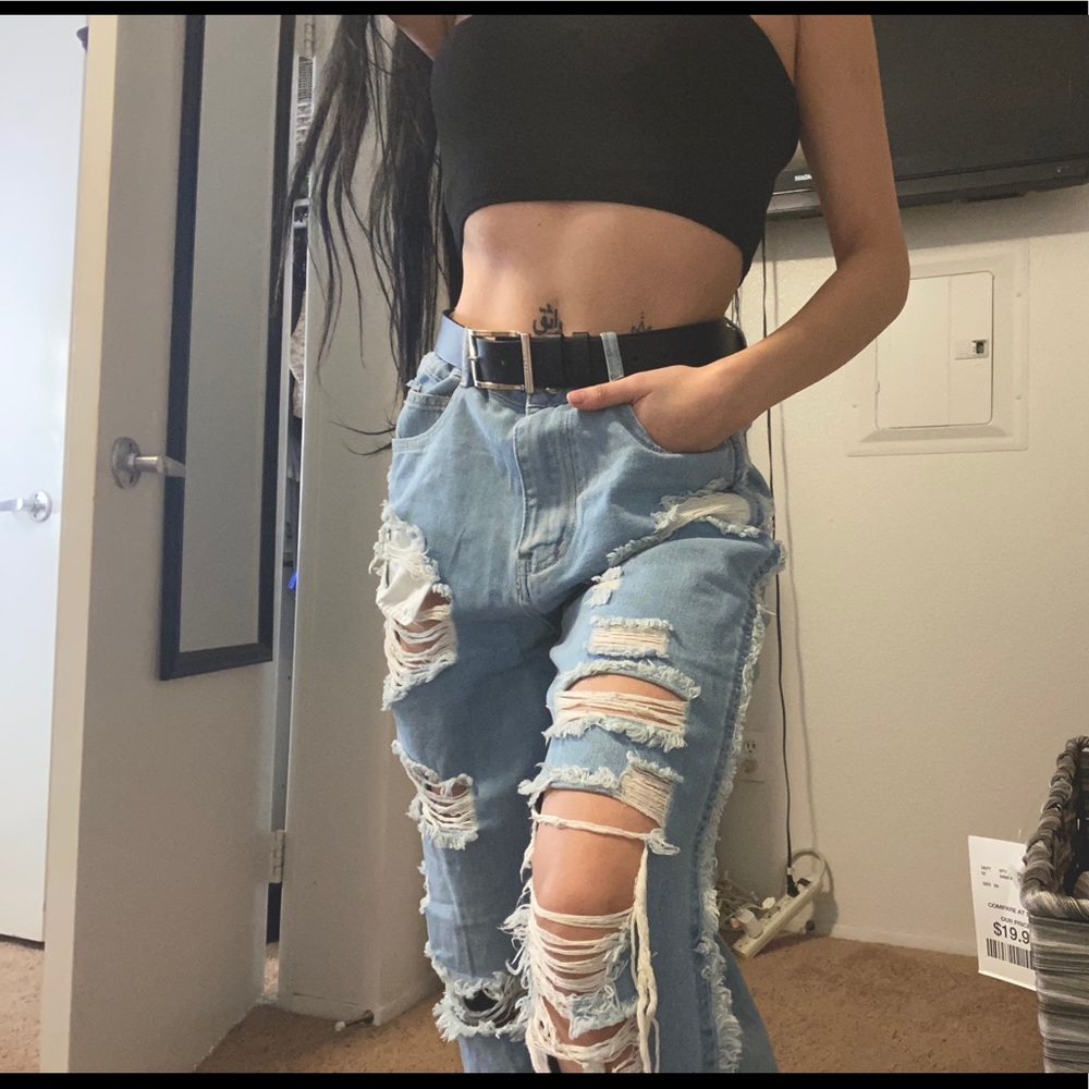 Ripped oversized joggers